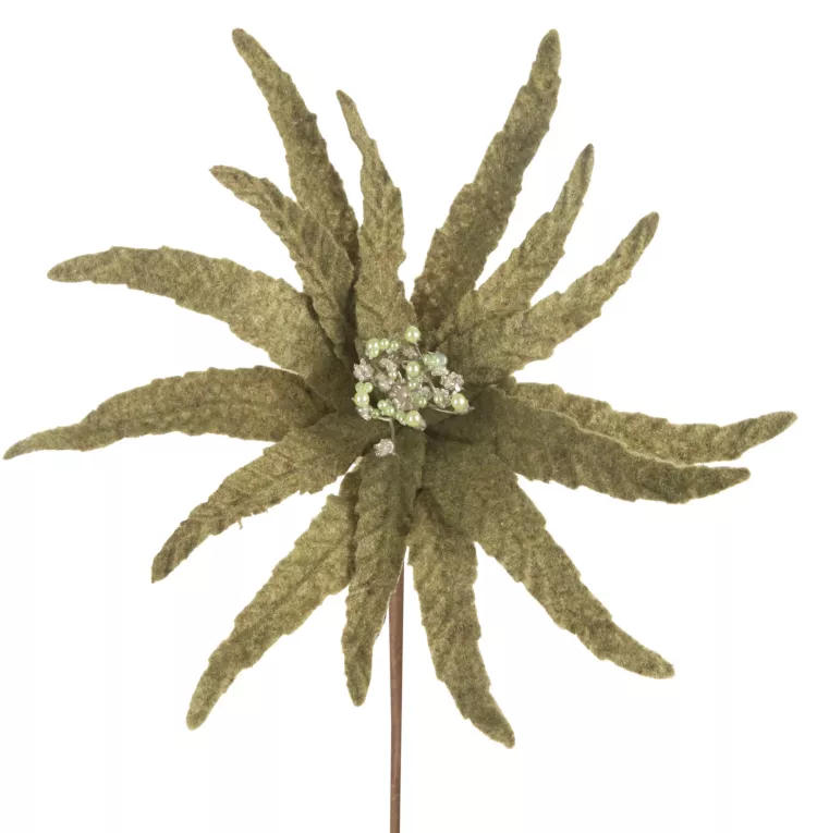 Kwiat świąteczny z welwetowej tkaniny Eurofirany