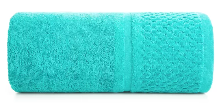 Ręcznik kąpielowy 50x90 cm bawełniany kolor turkusowy z efektowną bordiurą 550 g/m2 IBIZA Eurofirany