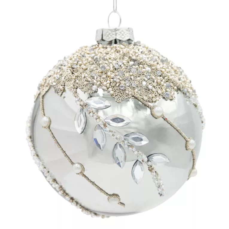 Klasyczna bombka choinkowa ręcznie zdobiona  Eurofirany