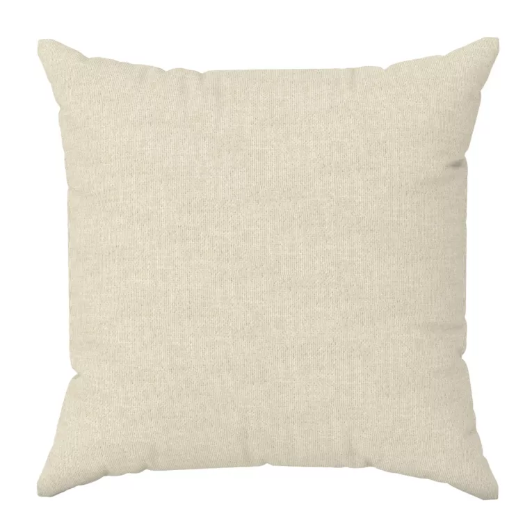 Poszewka szyta kremowa z tkaniny zaciemniającej typu dimout o naturalnym splocie, z efektem melanżu