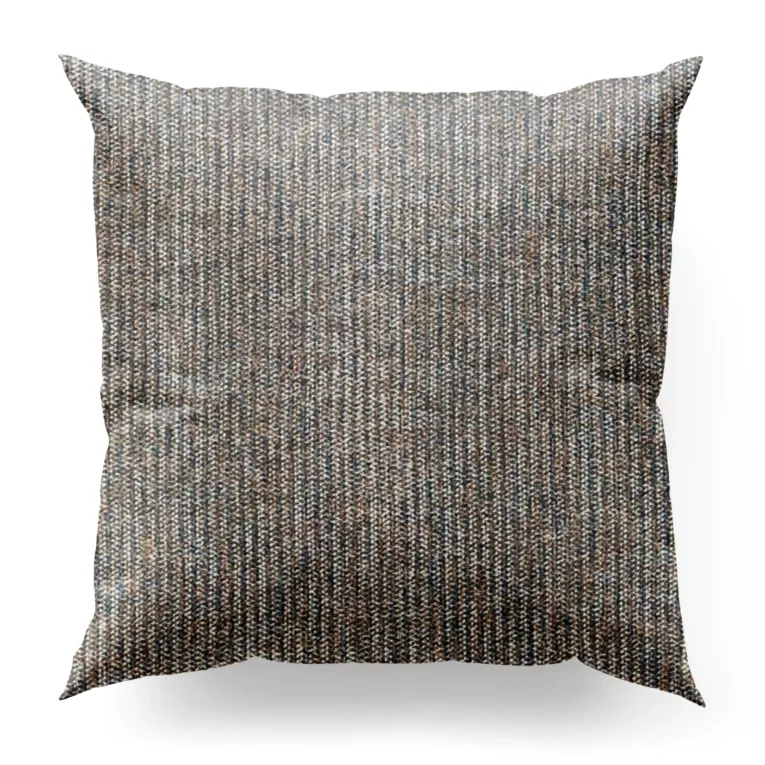 Poszewka szyta jasnopopielato niebieska z matowej tkaniny o grubym splocie z efektem melanżu