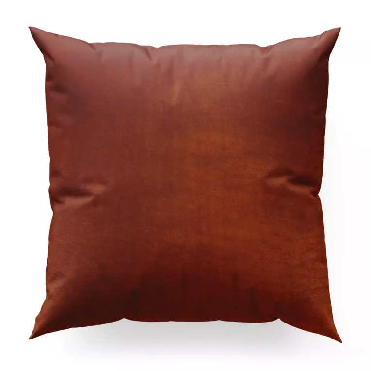 Poszewka szyta ITALIA ceglasta z tkaniny welwetowej o delikatnym połysku
