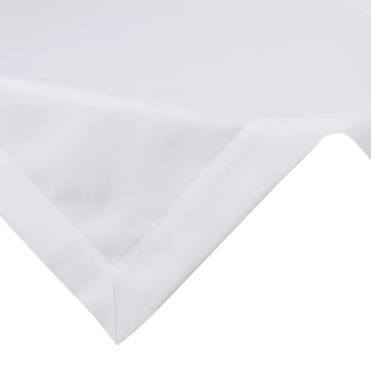 Obrus na stół 85x85 cm biały zdobiony kantą - LUCY - Eurofirany