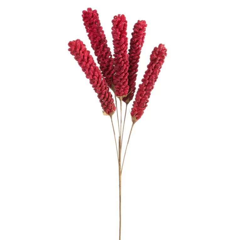 Kwiat sztuczny bordowy z plastycznej pianki foamiran 90 cm Eurofirany