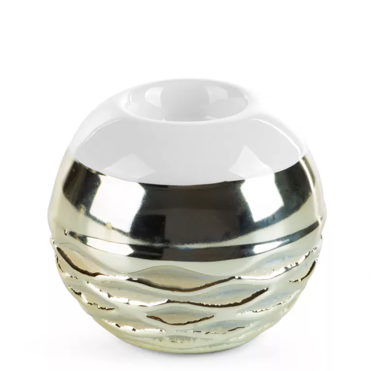 Świecznik dekoracyjny DOLY  o błyszczącej powierzchni Eurofirany