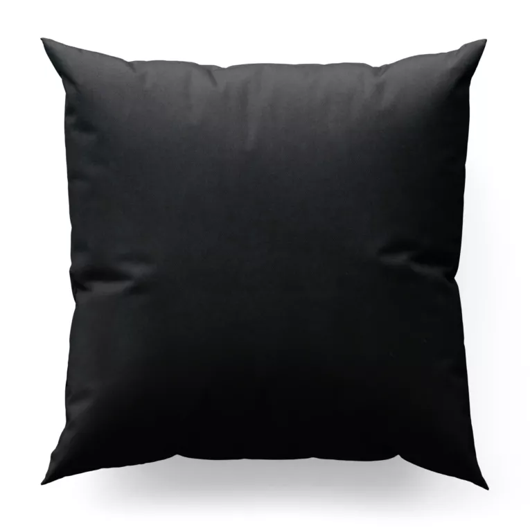 Poszewka szyta czarna z miękkiej tkaniny o welurowej strukturze i wyraźnym splocie