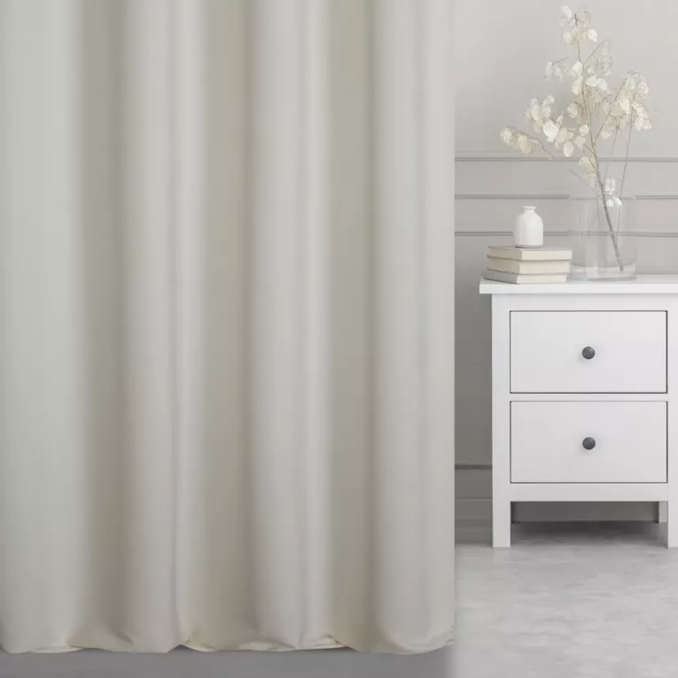 Zasłona szyta na taśmie 5 cm ciemnokremowa z gładkiego, matowego welwetu