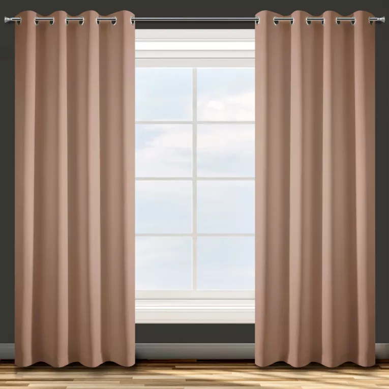 Zasłona jasnobrązowa gładka, matowa 140x250 cm przelotka ADORE Design 91 Eurofirany