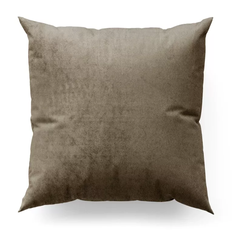 Poszewka na wymiar beżowa z miękkiej półmatowej tkaniny welwetowej