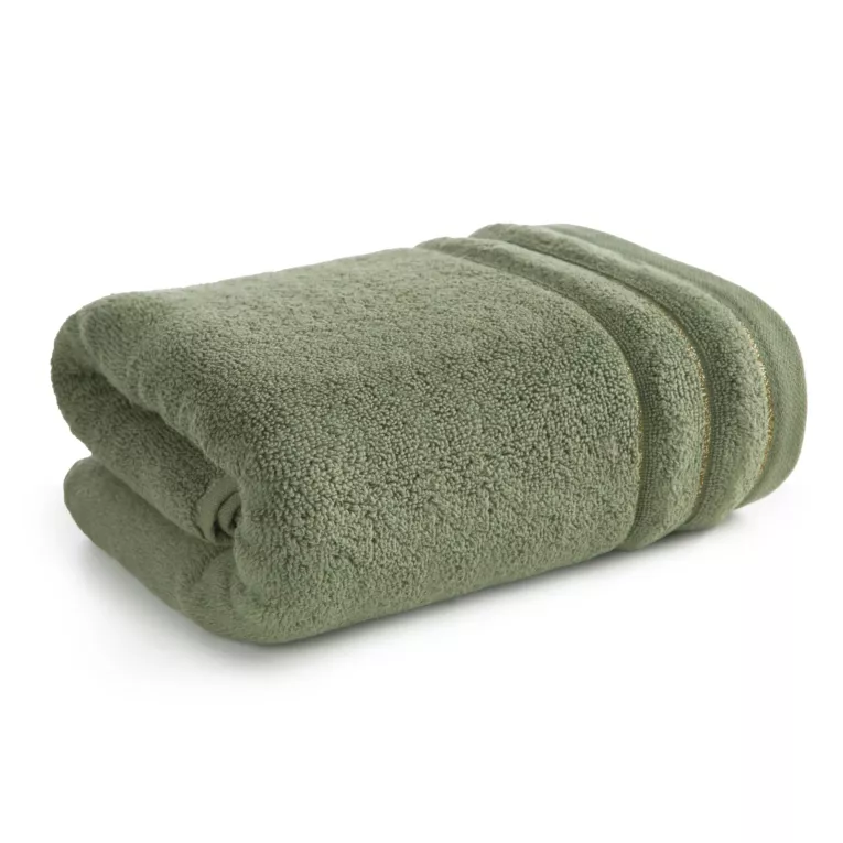 Ręcznik kąpielowy 30x50 cm bawełniany kolor zielony z błyszczącą bordiurą 500 g/m2 NADINE Eurofirany