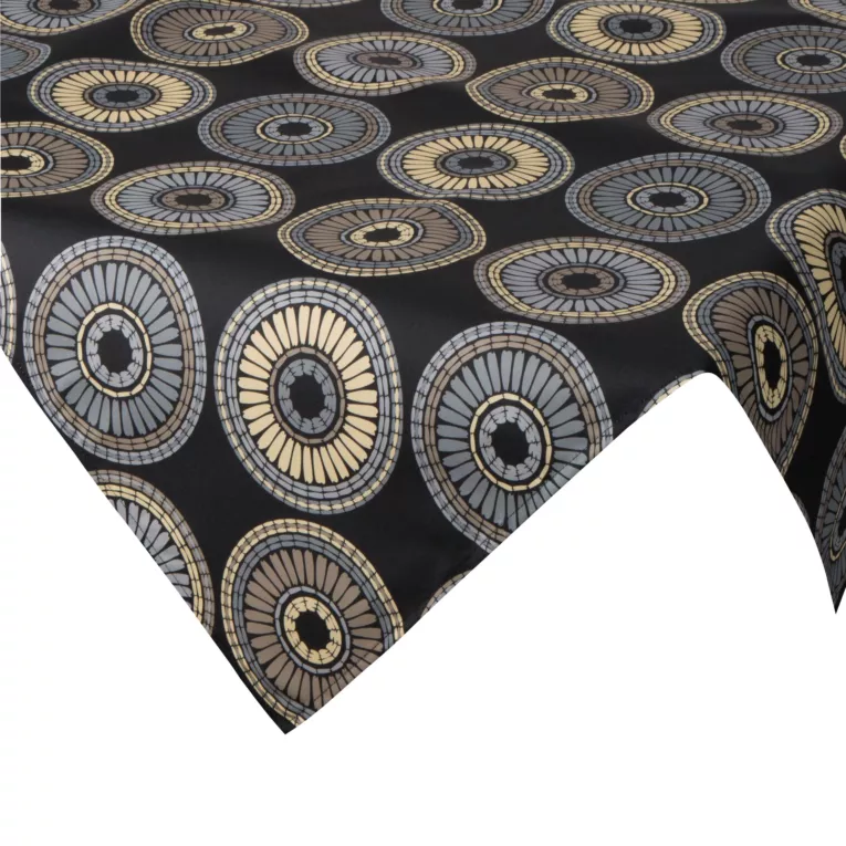 Bieżnik na stół 85x85 cm czarno, beżowy wodoodporny GARDEN na taras oraz balkon w mandale