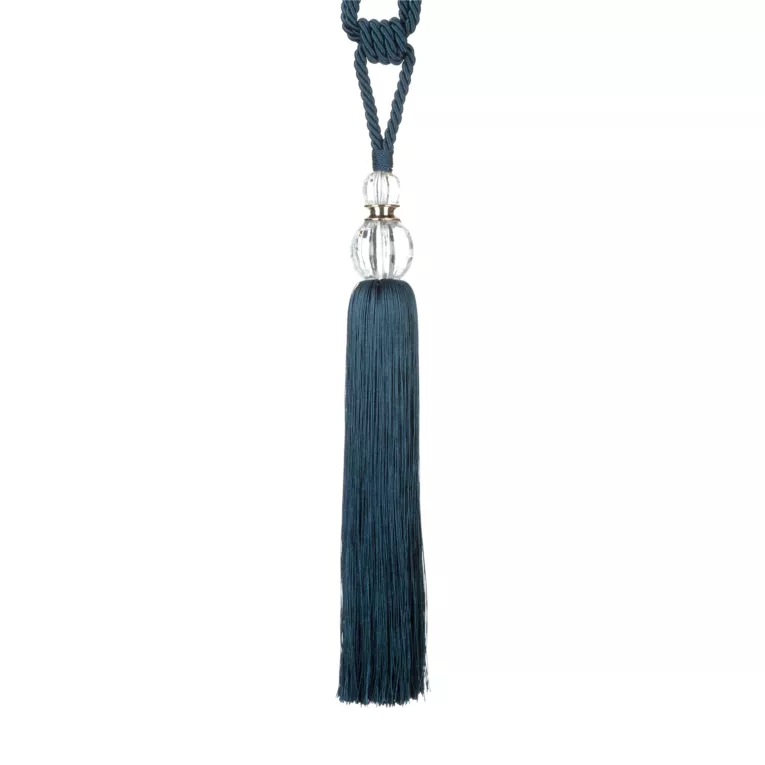 Dekoracyjny sznur do zasłon IZA upinacz z chwostem i kryształowymi koralikami Eurofirany