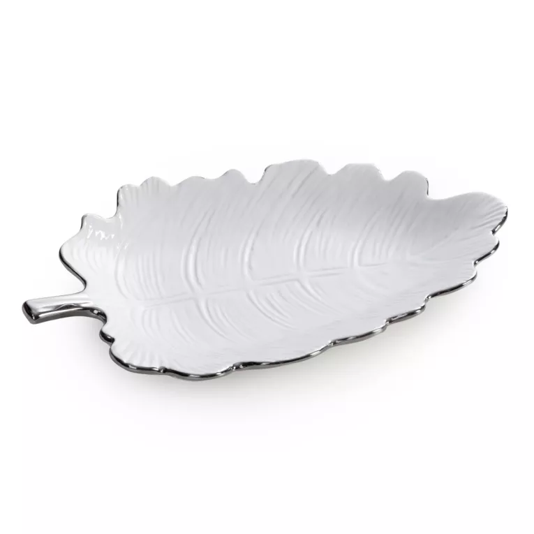 Patera dekoracyjna  w kształcie lśniącego liścia ALMA Eurofirany