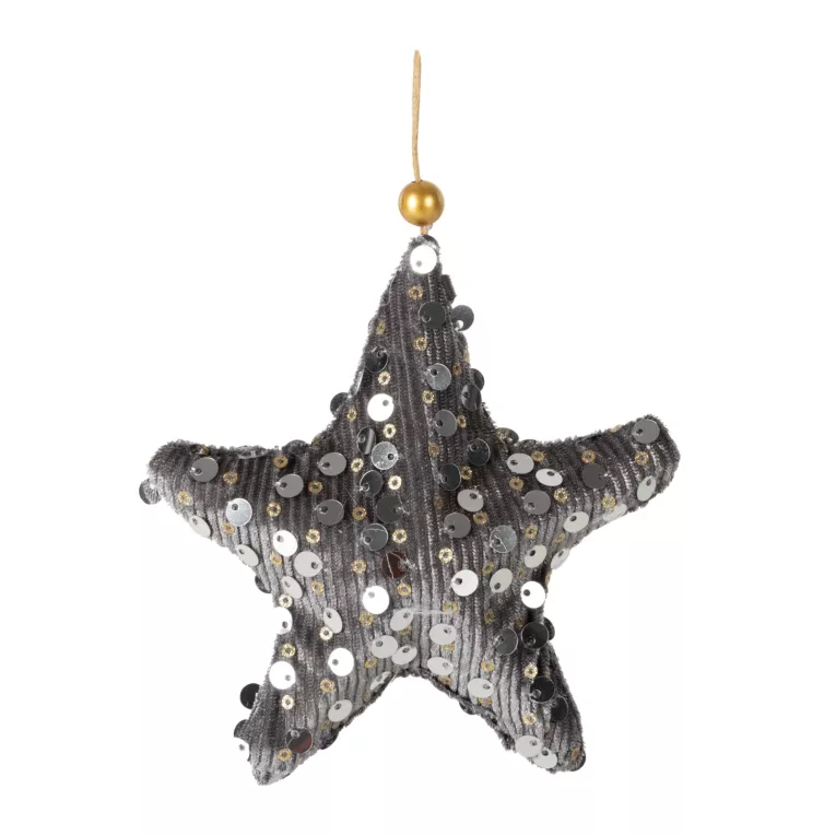 Dekoracyjna ozdoba choinkowa GWIAZDA z cekinami Eurofirany