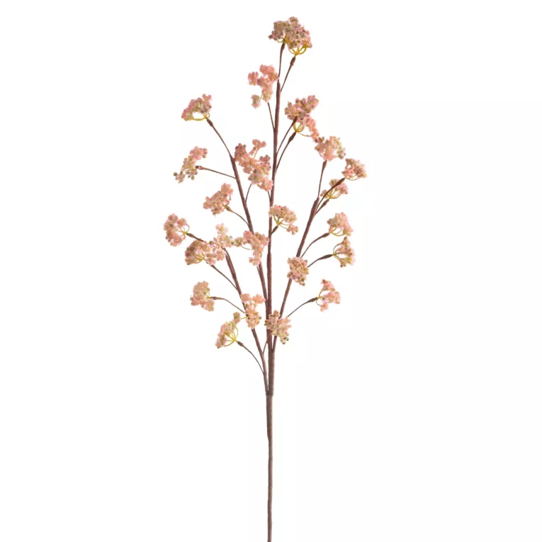 Kwiat sztuczny różowy z plastycznej pianki foamiran 95 cm Eurofirany