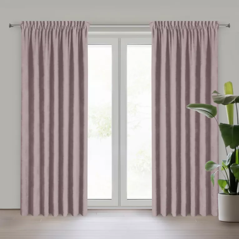 Zasłona wrzosowa z tkaniny welurowej 560x240 cm taśma - Dora Eurofirany