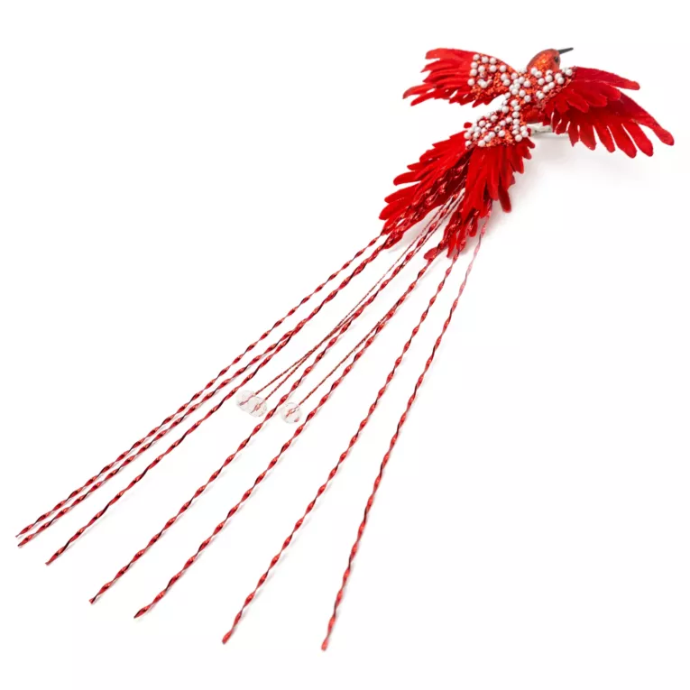 Ozdoba choinkowa PTAK z lśniącymi akcentami Eurofirany