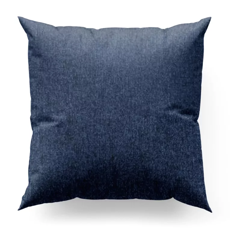 Poszewka szyta ALINE granatowa z tkaniny o naturalnym splocie z efektem melanżu