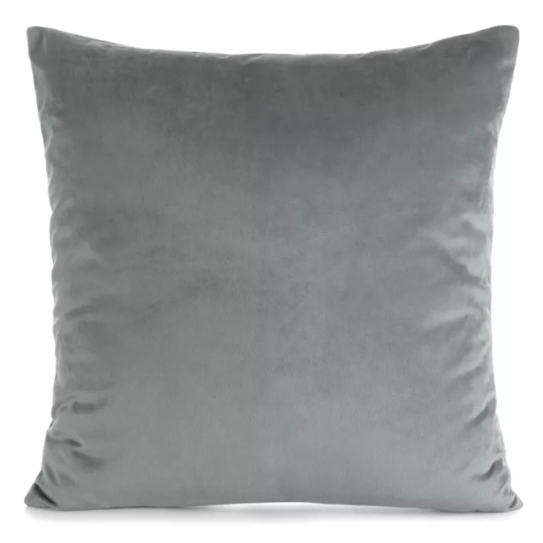 Poszewka na poduszkę 45x45 cm welwetowa o delikatnym połysku gładka grafitowa GAJA 1 Eurofirany