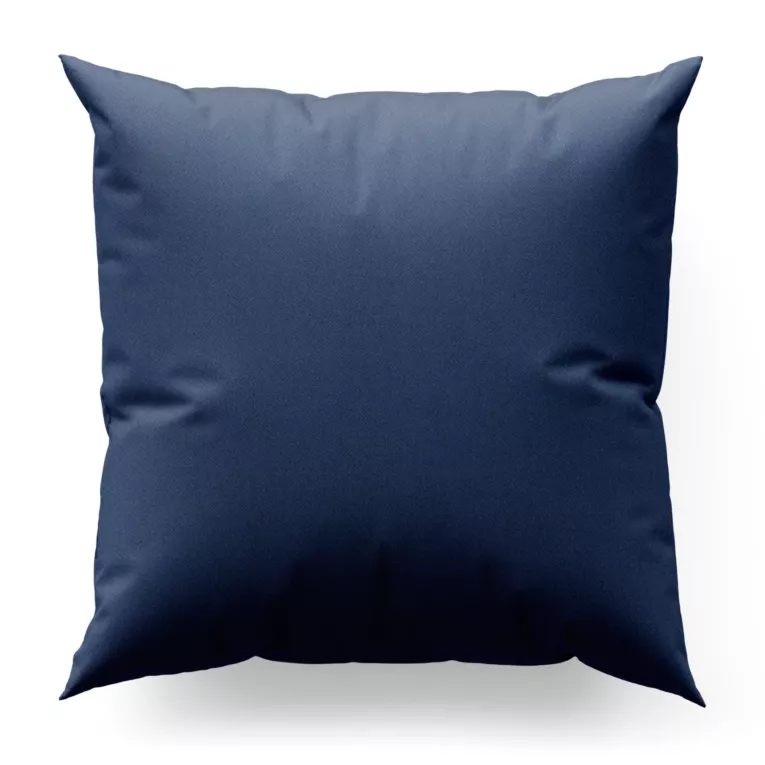 Poszewka szyta ciemnoniebieska z miękkiej tkaniny w drobny wzór jodełkowy