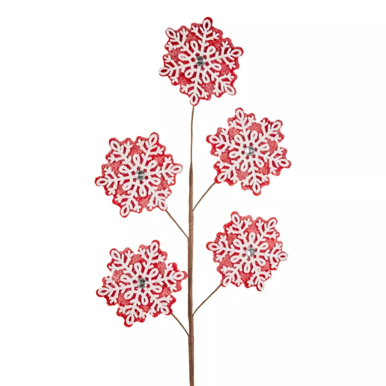 Świąteczna gałązka w śnieżynki Eurofirany