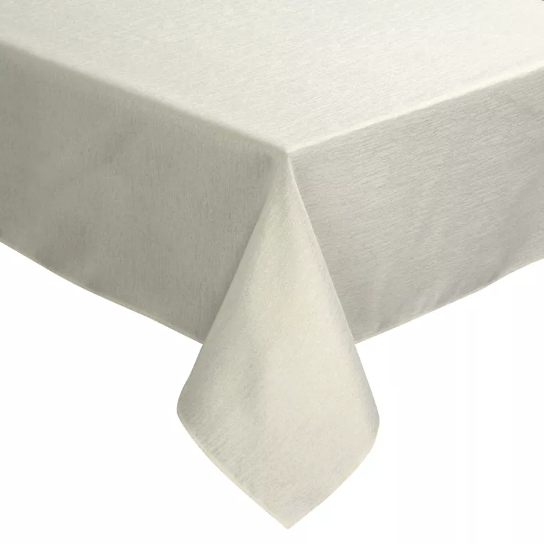 Obrus kremowy 140x220 cm DAGA przetykany złotą nicią