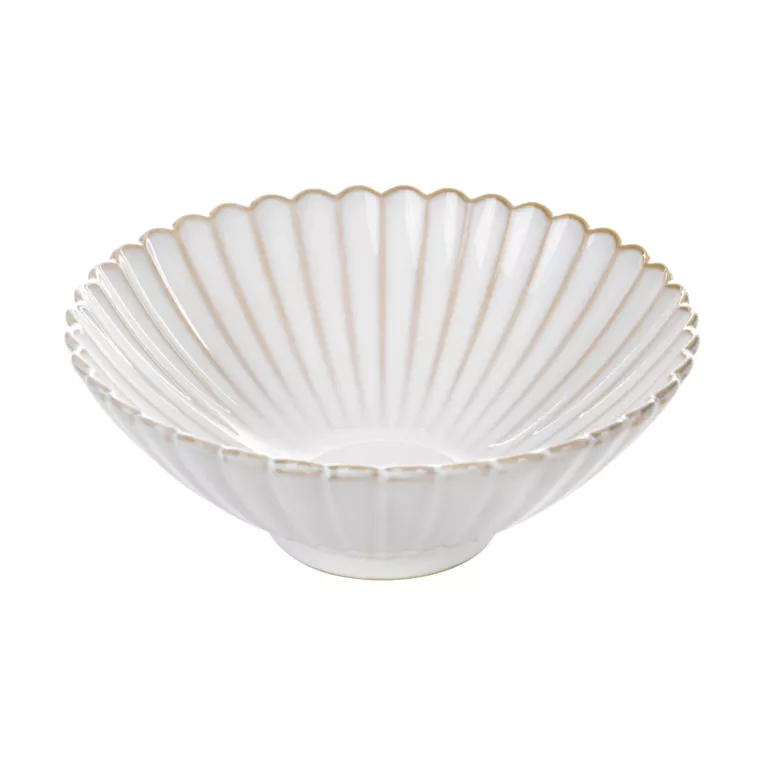 Miska ceramiczna dekoracyjna kremowo-beżowa zdobiona przecieranym wzorem średnica 24x8 cm cm AVRIL Eurofirany