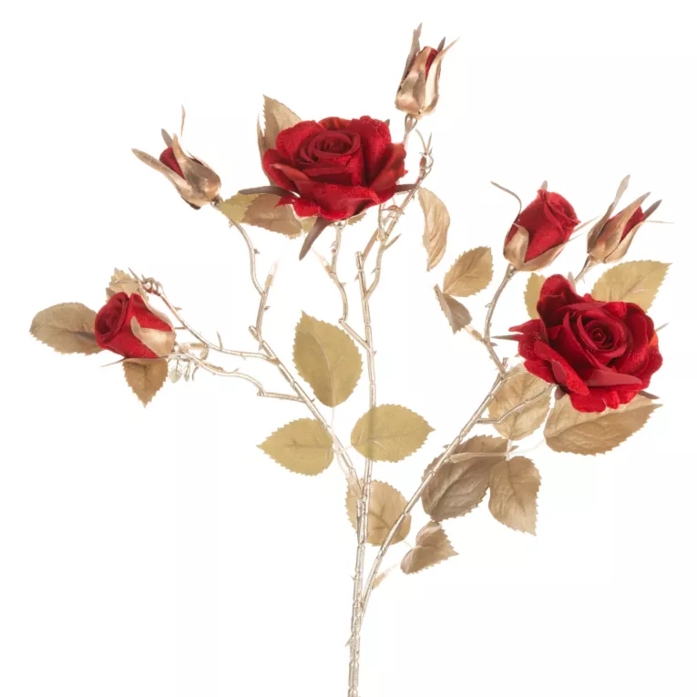 Zimowa gałązka świąteczna RÓŻA Eurofirany