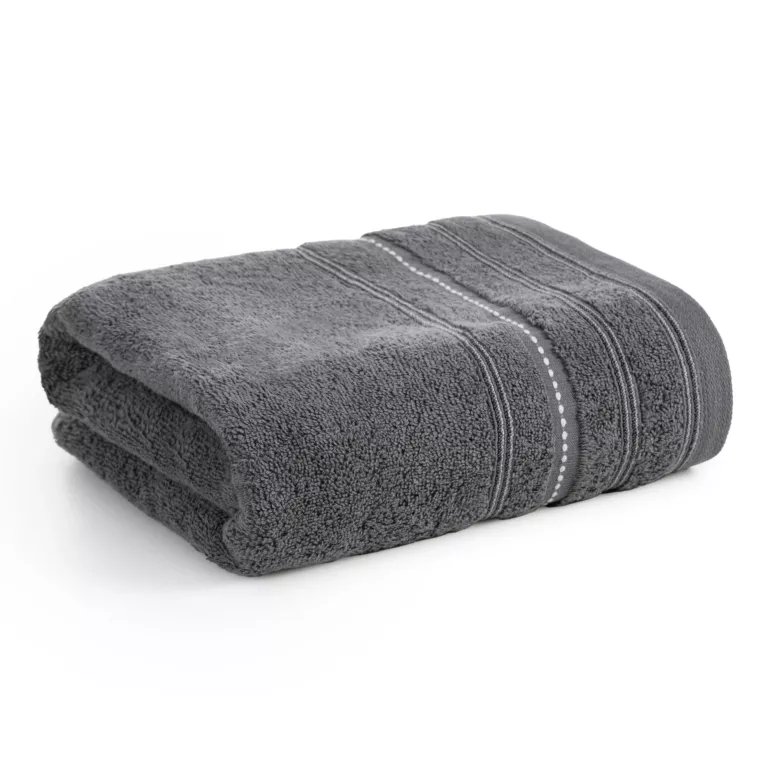 Ręcznik do rąk 30x50 cm bawełniany kolor stalowy w pasy 500 g/m2 VENTO Eurofirany