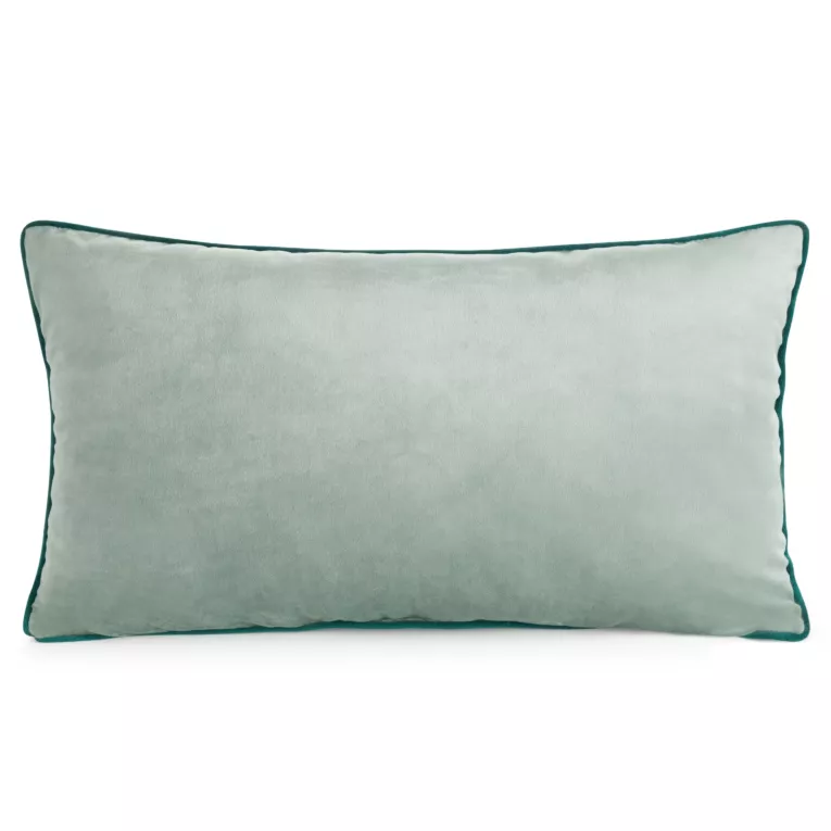 Poduszka 30 x 50 cm welwetowa szałwiowa z kontrastującą lamówką GAJA 3 Eurofirany