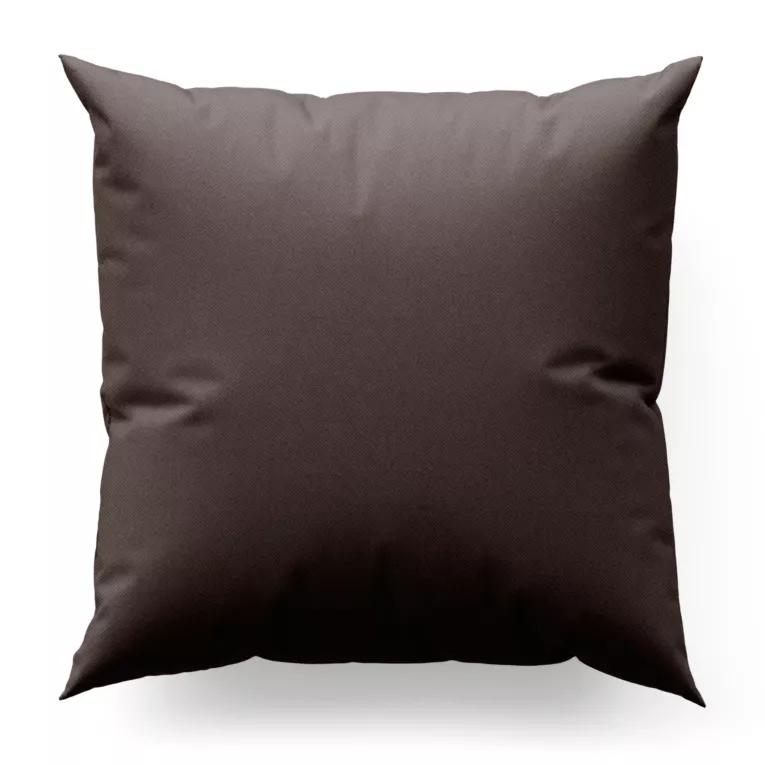 Poszewka szyta brązowa z miękkiej tkaniny w drobny wzór jodełkowy