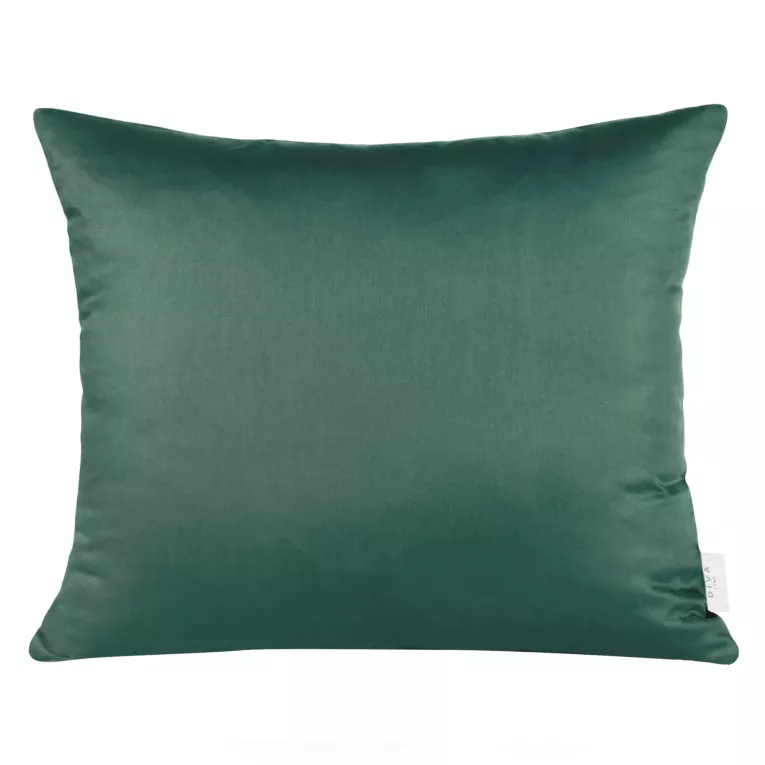Poszewka na poduszkę 50x70 cm z satyny bawełnianej ciemnozielona DINA Eurofirany