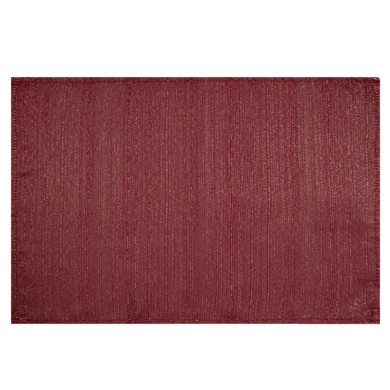 Komplet 4 szt. serwetek bordowych 30x40 cm przetykane błyszczącą nicią - GLAMO Eurofirany