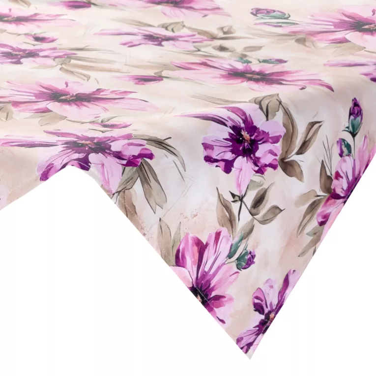 Bieżnik na stół kremowo, różowy 85x85cm wodoodporny GARDEN na taras oraz balkon