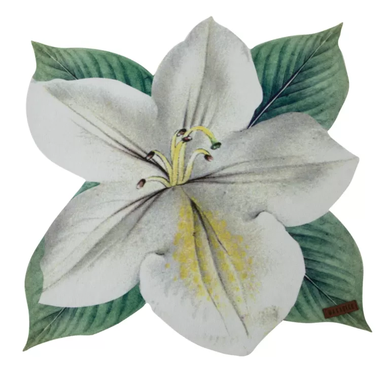 Podkładka na stół naturalno, czerwony 33x33 cm SUMMER 3 z nadrukowanym motywem kwitnących kwiatów