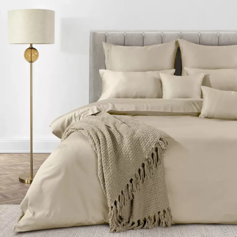 Pościel 140x200 cm z makosatyny bawełnianej kolor beżowy Eva Minge Eurofirany