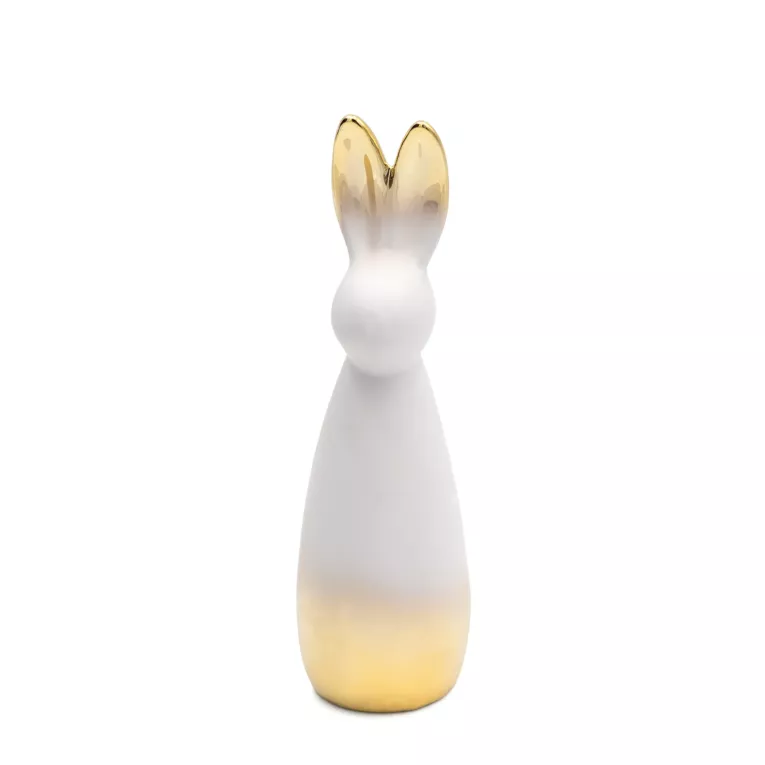 Figurka dekoracyjna wielkanocna ZAJĄCZEK z glinki ceramicznej i efektem ombre Eurofirany