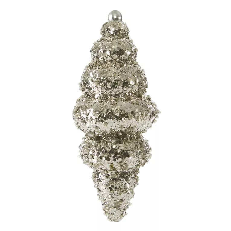 Aron brokatowa bombka choinkowa szampana nietłukąca 16 cm Eurofirany