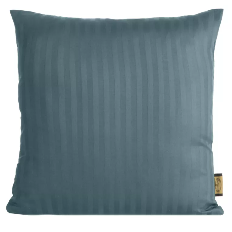 Poszewka na poduszkę 40x40 cm z satyny bawełnianej w prążki  morska VERA Eurofirany