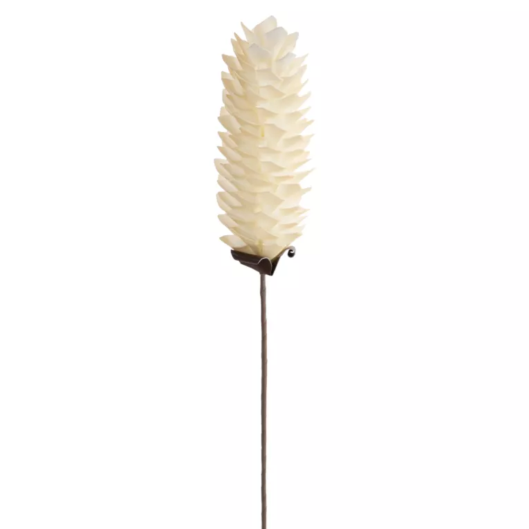 Kwiat sztuczny kremowy z plastycznej pianki foamiran 60 cm Eurofirany