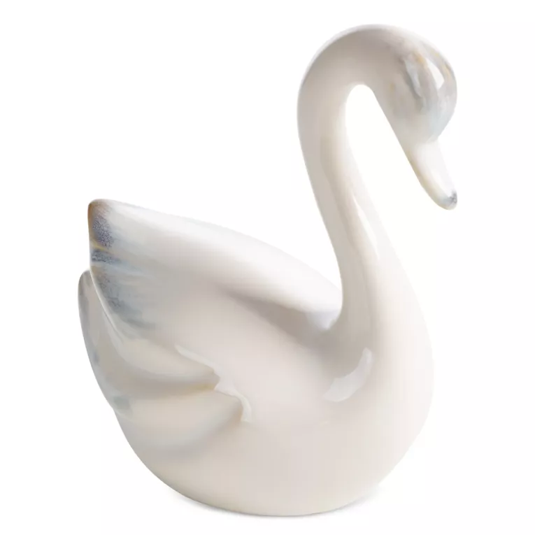Figurka dekoracyjna łabędź  kremowa 13x7x15 cm AVANI Eurofirany