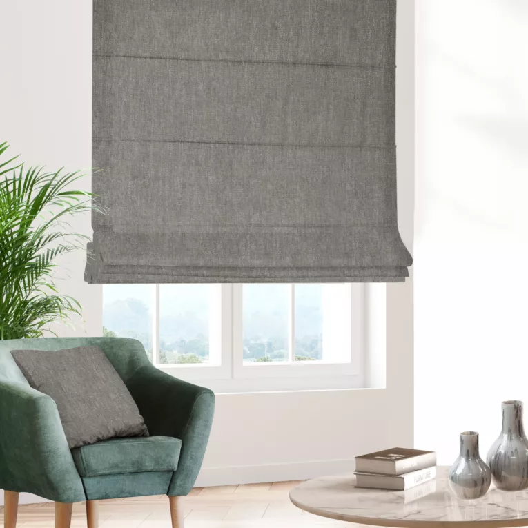 Roleta rzymska stalowa z miękkiej w dotyku tkaniny szenilowej