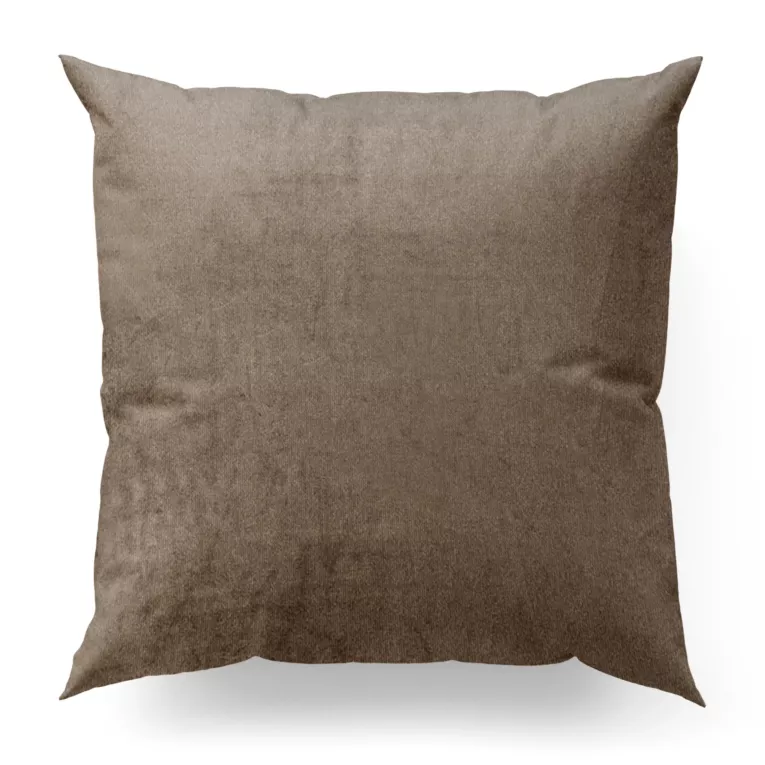 Poszewka na wymiar brązowa z miękkiej półmatowej tkaniny welwetowej