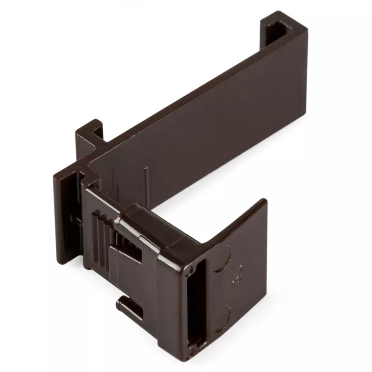 Plastikowy zaczep montażowy na ramę do rolety dzień i noc kolor brązowy