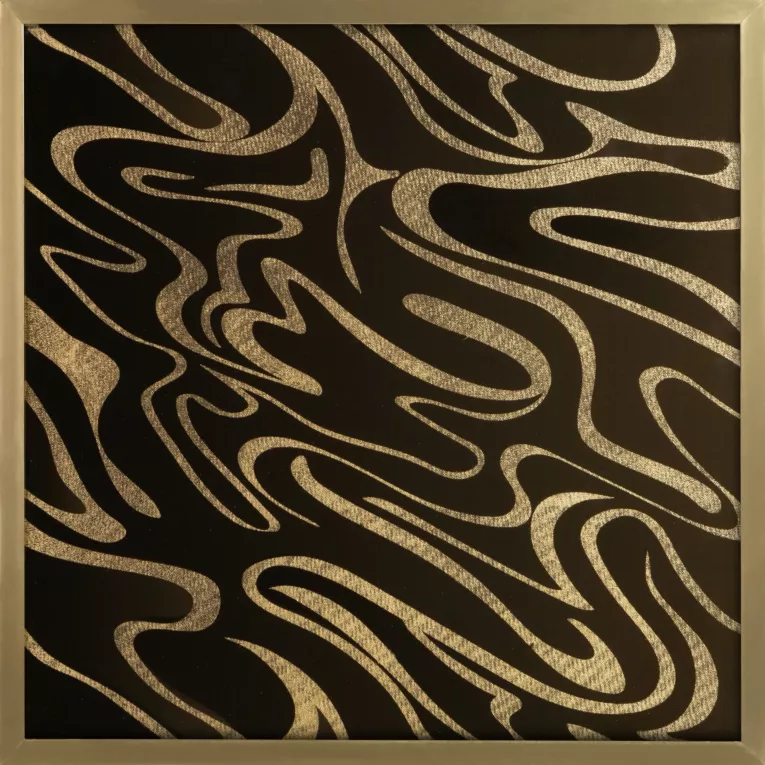 Obraz brązowy ALISMA 3 drukowany z motywem roślinnym Limited Collection Eurofirany