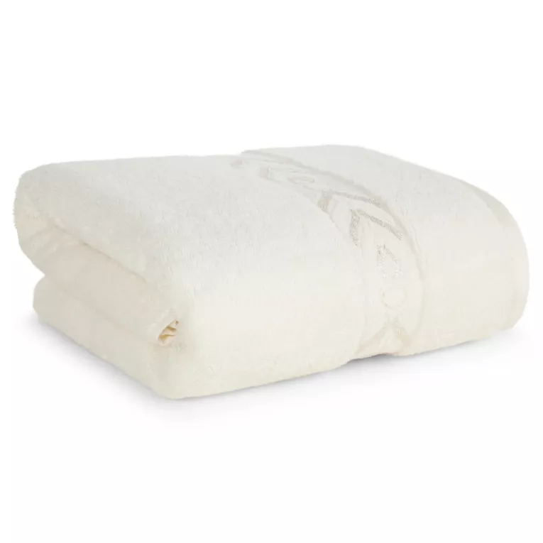 Ręcznik kąpielowy 50x90 cm bawełniany kolor bordowo, złoty zdobiony metaliczna nicią 500 g/m2 KALISTO Eurofirany