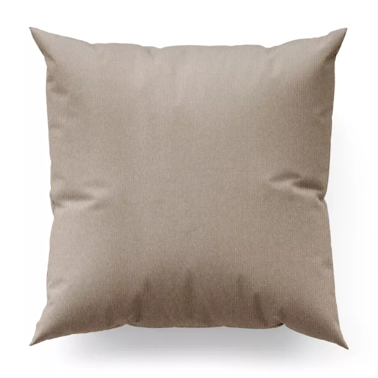 Poszewka szyta szara z tkaniny z dodatkiem połyskującej nici, z widocznym ozdobnym splotem