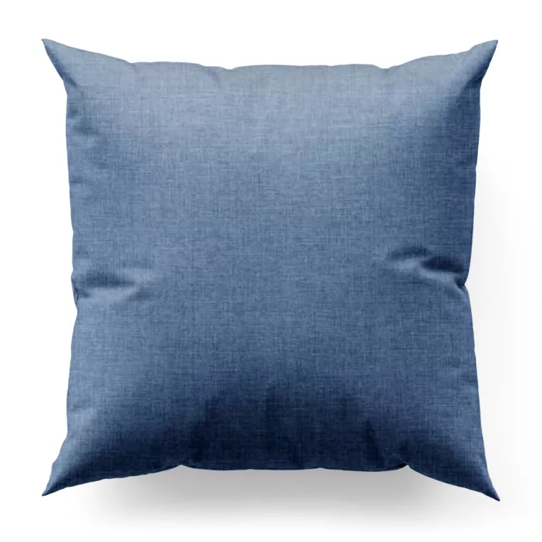 Poszewka szyta LOVELY ciemnoniebieska z widocznym ozdobnym splotem, o naturalnym charakterze