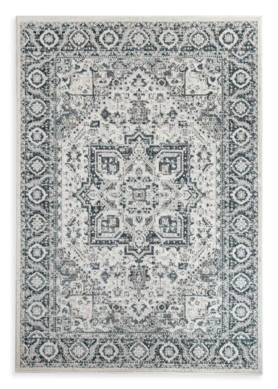 Dywan 120x170 cm niebiesko, kremowy z klasycznym wzorem w stylu vintage ELORA 2 Eurofirany