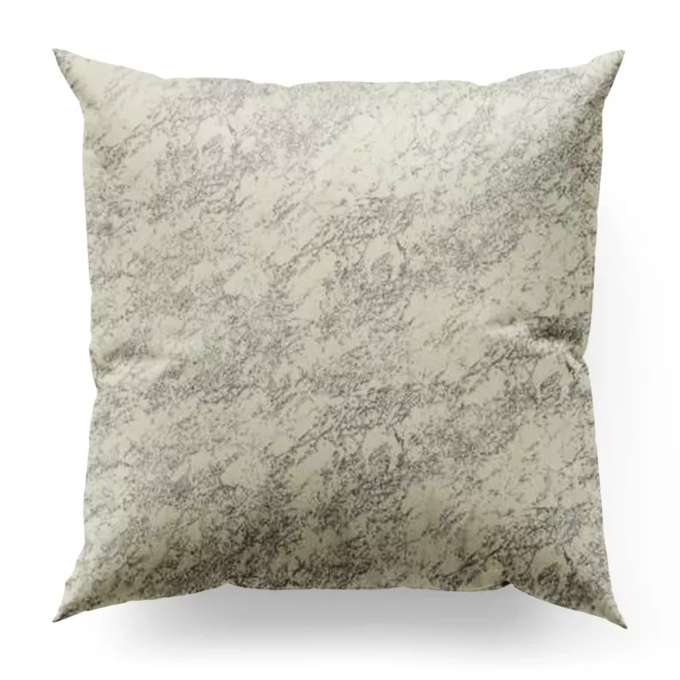 Poszewka szyta kremowa z welwetowej tkaniny w drobny melanż